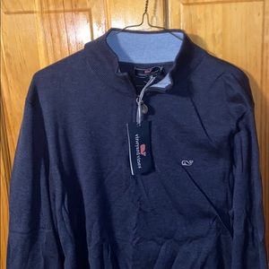New vineyard vines navy blue qtr zip